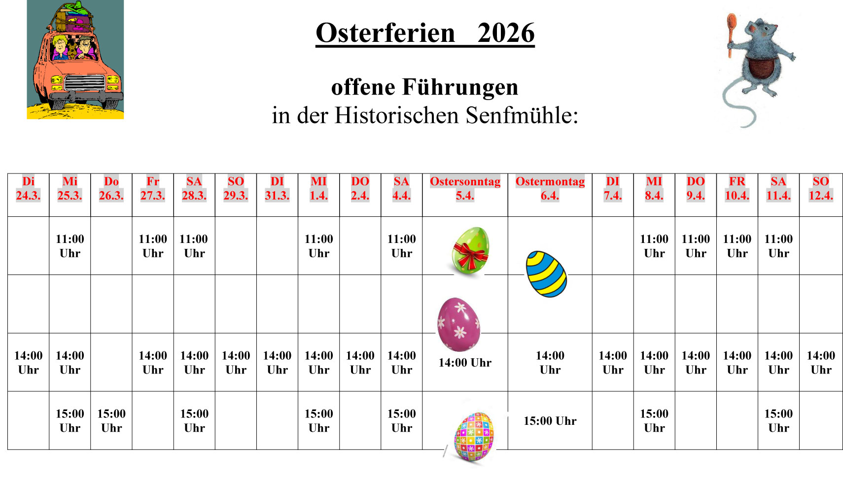 Unsere F�hrungen in den Osterferien