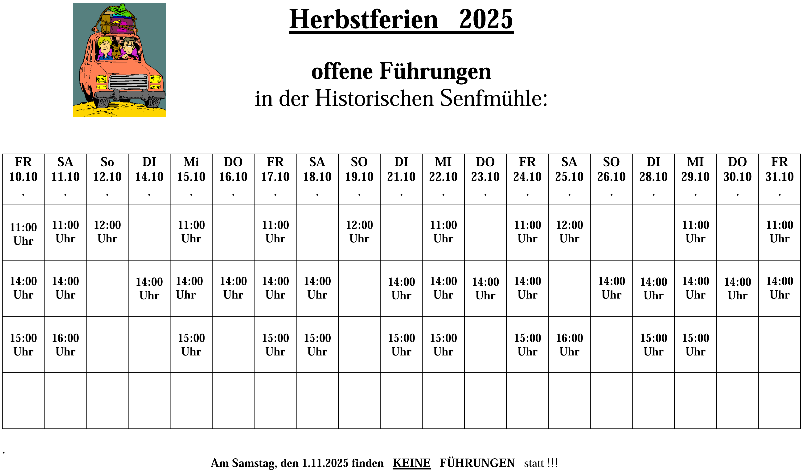 Unsere Fhrungen in den Herbstferien