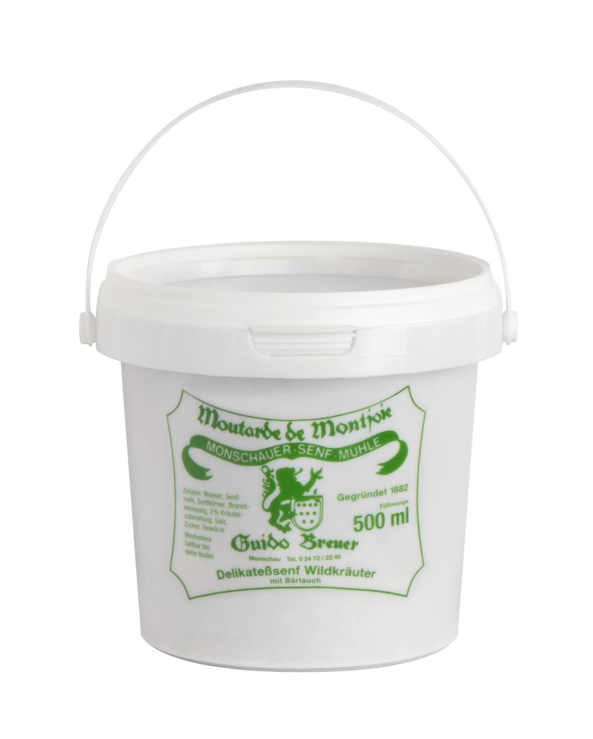 Wildkruter mit Brlauch - Moutarde de Montjoie 500ml